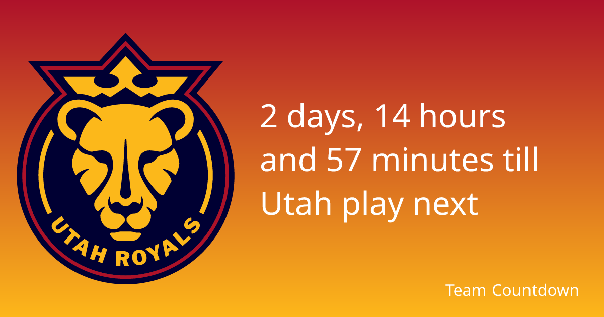 Utah Royals vs Chicago Stars FC - Jul 5, 2026 - Team Countdown